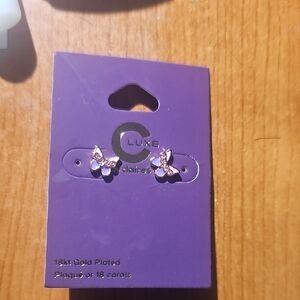 Claire's Gold Butterfly Stud Earrings